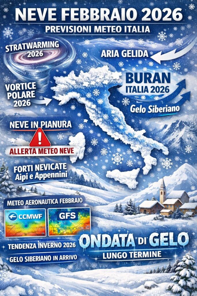 Neve febbraio 2026: tra Stratwarming e colpi di coda artici, ecco cosa dicono i modelli