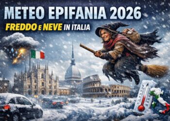 Maltempo e neve sul meteo epifania 2026: ecco dove e in quali città