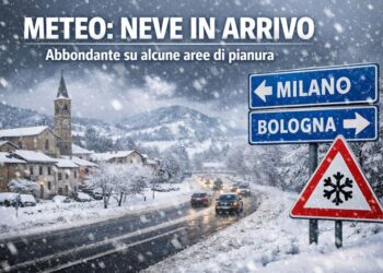 Meteo: neve in arrivo. Abbondante su alcune aree di pianura