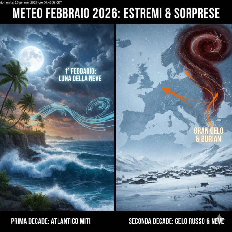 Meteo febbraio 2026, c’è il ritorno del gran gelo? Attese anche forti nevicate ecco dove