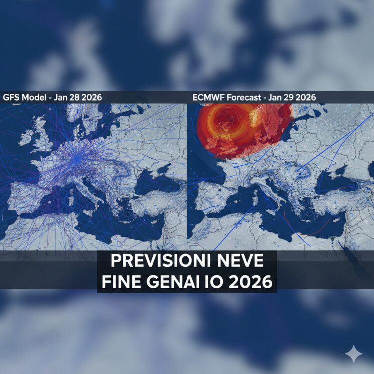 Previsioni meteo fine gennaio 2026: il ritorno della neve? Analisi e modelli per i “Giorni della Merla”