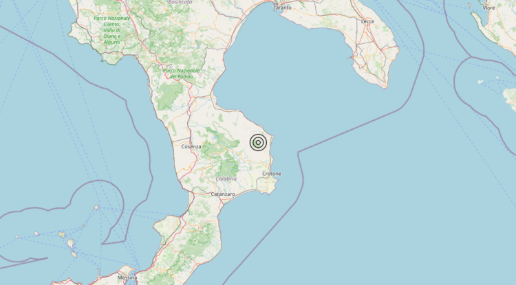 Terremoto 1 km SE San Nicola dell’Alto (KR) – Magnitudo 3.7