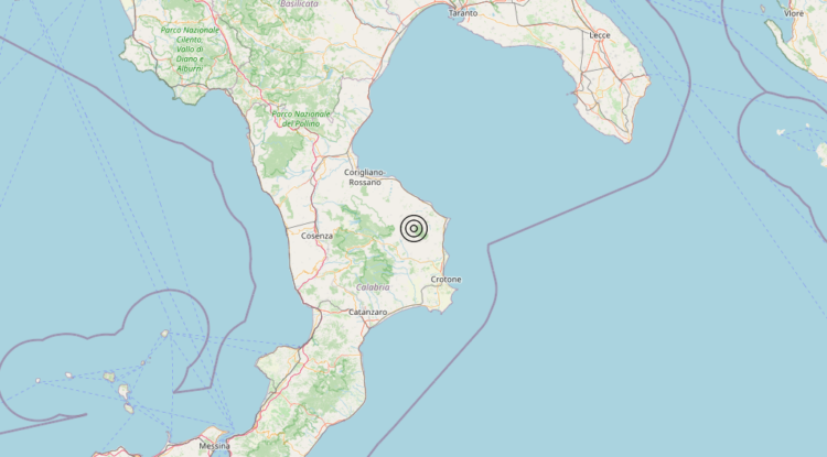 Terremoto 2 km S Pallagorio (KR) – Magnitudo 3.0 Terremoto 2 km S Pallagorio (KR) – Magnitudo 3.0