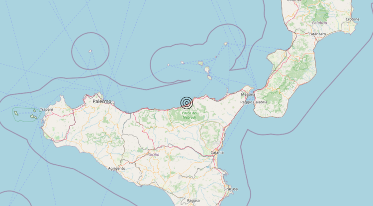 Terremoto 4 km SW Militello Rosmarino (ME) – Magnitudo 3.5