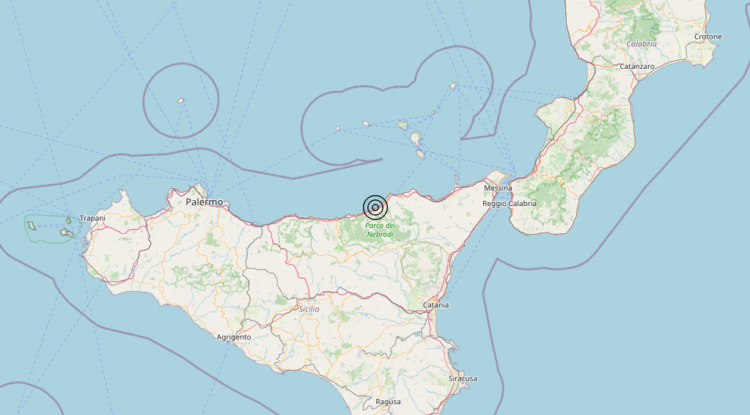 Terremoto 4 km SW Militello Rosmarino (ME) – Magnitudo 3.7