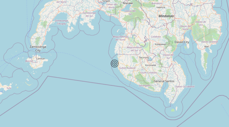 Terremoto Philippines [Sea] – Magnitudo 5.7