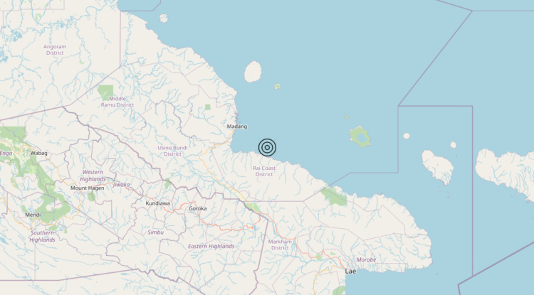 Terremoto Papua New Guinea [Sea] – Magnitudo 5.8