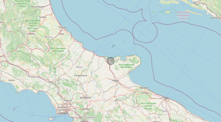 Terremoto 1 km SW Apricena (FG) – Magnitudo 3.0