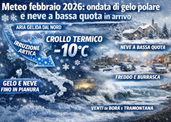 Meteo febbraio 2026: ondata freddo e neve a bassa quota in arrivo. Ecco dove