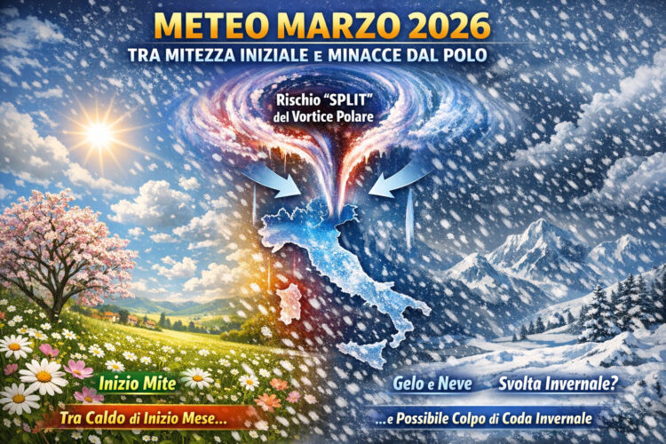 Meteo marzo 2026: il vortice polare minaccia un colpo di coda con freddo e neve?