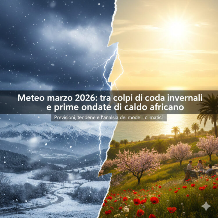 Meteo marzo 2026: tra colpi di coda invernali e prime ondate di caldo africano