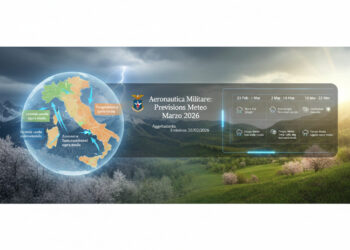 Aeronautica militare: previsioni meteo marzo 2026. Aggiornamento del bollettino