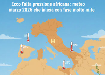 Ecco l’alta pressione africana: meteo marzo 2026 che inizia con fase molto mite