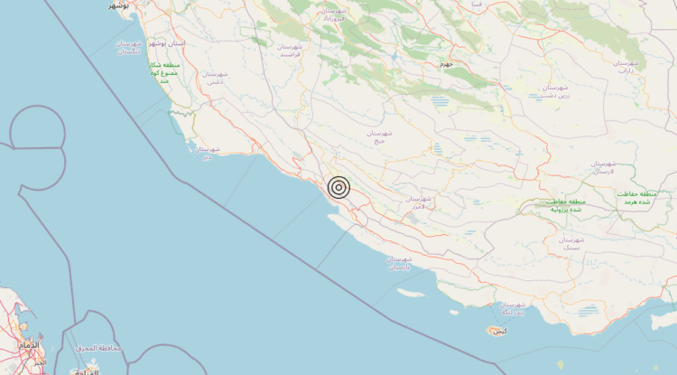 Terremoto Southern Iran [Land: Iran] – Magnitudo 5.5