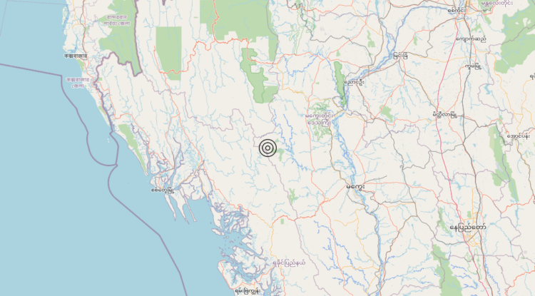 Terremoto Myanmar – Magnitudo 5.8