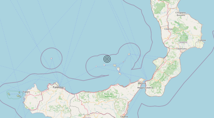 Terremoto Isole Eolie (Messina) – Magnitudo 3.1
