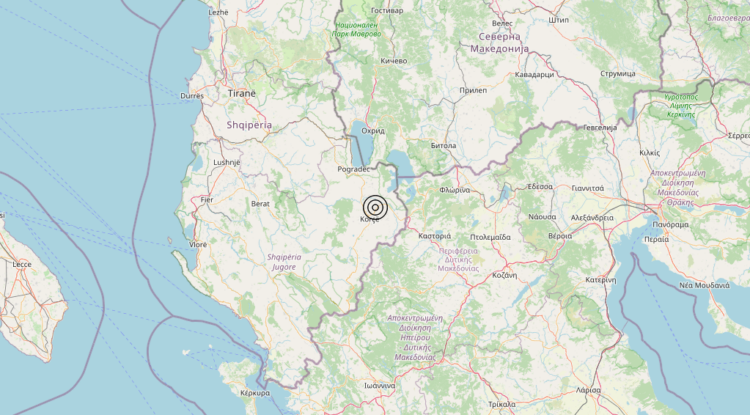 Terremoto Confine Grecia-Albania (GRECIA, ALBANIA) – Magnitudo 4.0