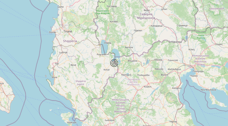 Terremoto Confine Grecia-Albania (GRECIA, ALBANIA) – Magnitudo 4.1