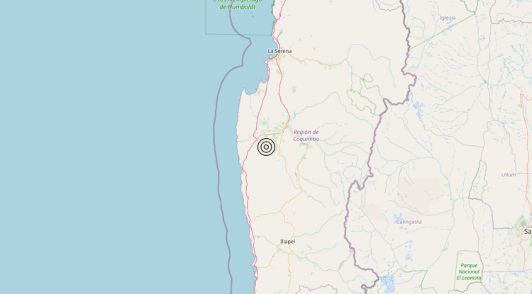 Terremoto Near coast of central Chile [Land: Chile] – Magnitudo 6.2