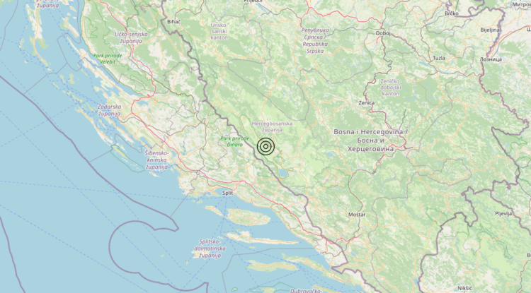 Terremoto Bosnia and Herz. [Land] – Magnitudo 4.6