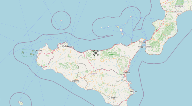 Terremoto 3 km SE San Mauro Castelverde (PA) – Magnitudo 3.2