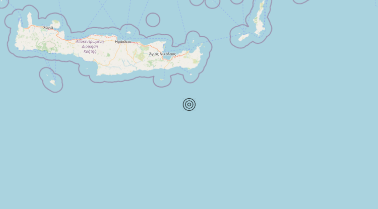 Terremoto Crete, Greece [Sea: Greece] – Magnitudo 4.5