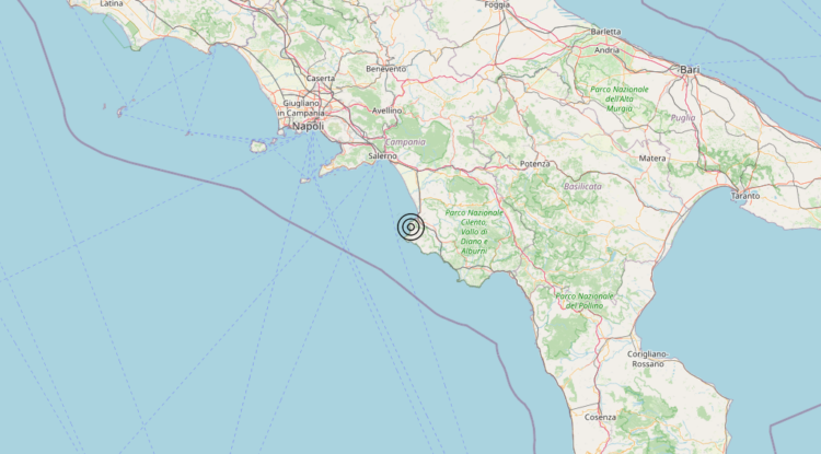 Terremoto 2 km NW Montecorice (SA) – Magnitudo 4.5
