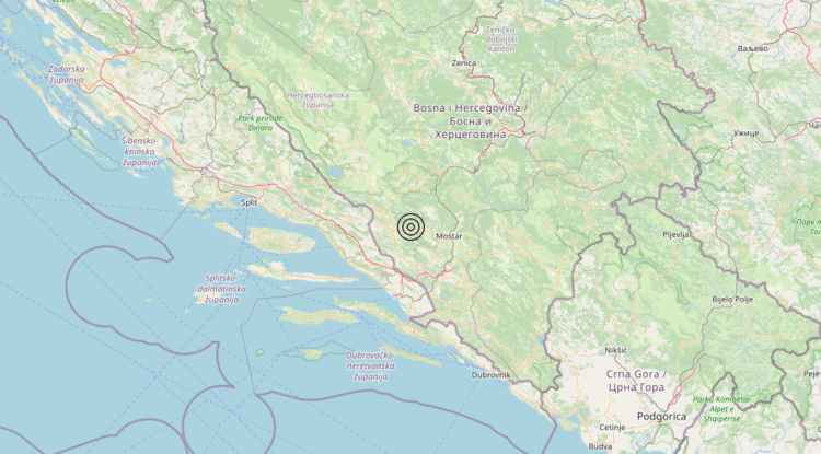 Terremoto Bosnia and Herz. [Land] – Magnitudo 3.4