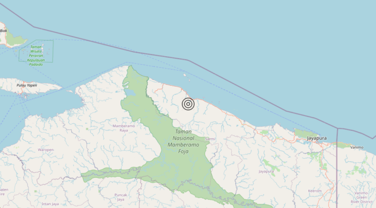 Terremoto Irian Jaya, Indonesia [Land: Indonesia] – Magnitudo 5.6