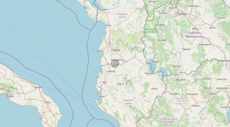 Terremoto Albania – Magnitudo 3.9
