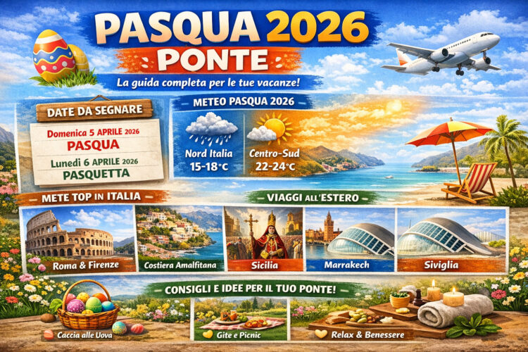 Pasqua 2026 ponte: date, previsioni meteo e dove andare in vacanza