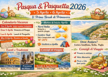 Pasqua 2026 e Pasquetta: date, meteo e dove andare per le vacanze