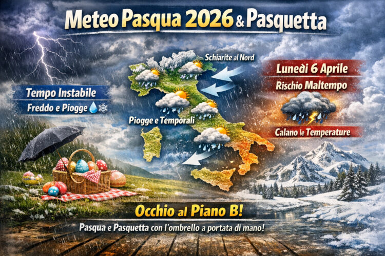 Meteo Pasqua 2026 e Pasquetta: sorpresa in arrivo, ecco dove pioverà e dove splenderà il sole (Previsioni 5-6 aprile)