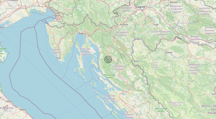 Terremoto Costa Croata Settentrionale (CROAZIA) – Magnitudo 3.2