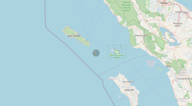 Terremoto Northern Sumatera, Indonesia [Sea: Indonesia] – Magnitudo 6.3