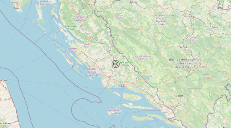 Terremoto Croatia [Land] – Magnitudo 3.8