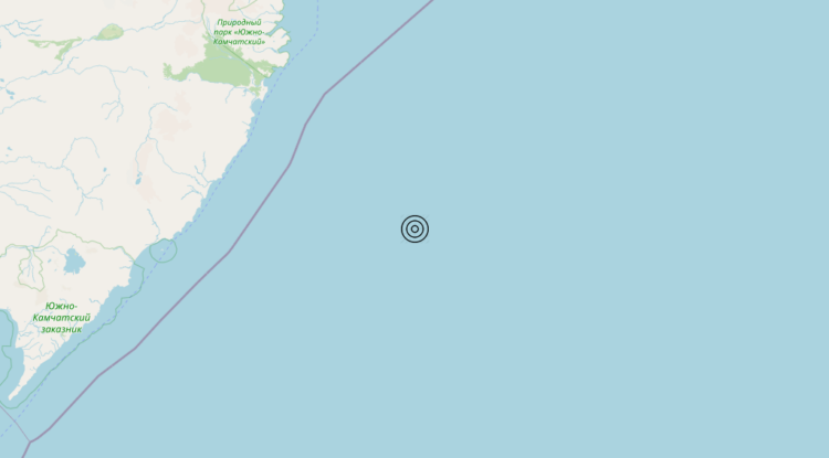 Terremoto Off east coast of Kamchatka Peninsula, Russia [Sea: Russia] – Magnitudo 6.1