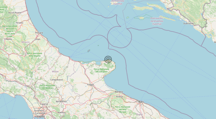 Terremoto 5 km E Vico del Gargano (FG) – Magnitudo 3.2