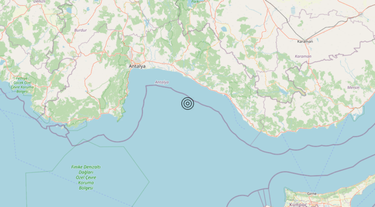 Terremoto Turkey [Sea] – Magnitudo 4.6