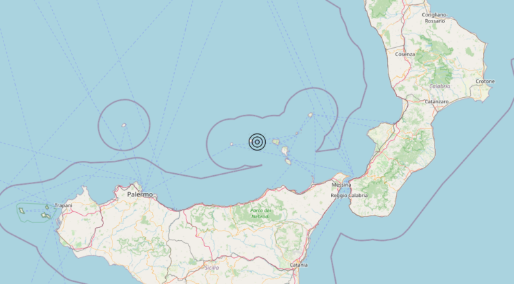 Terremoto Isole Eolie (Messina) – Magnitudo 3.7