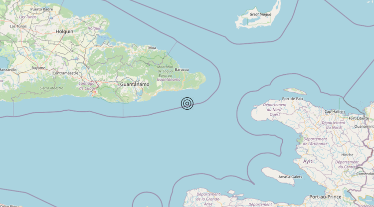 Terremoto Cuba region [Sea: Cuba] – Magnitudo 5.9
