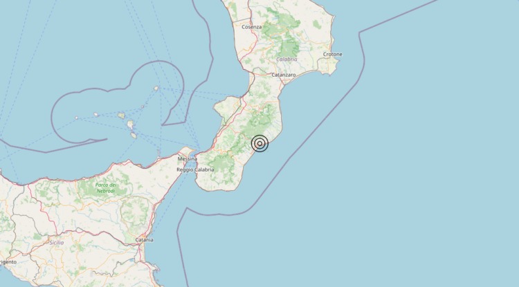 Terremoto Costa Calabra sud-orientale (Reggio di Calabria) – Magnitudo 3.0