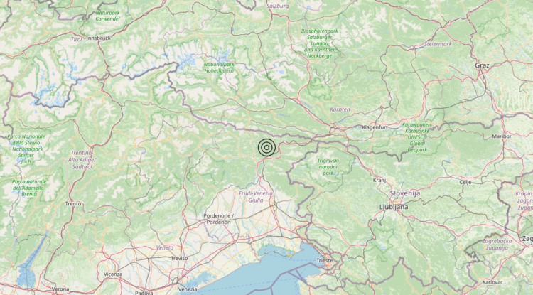 Terremoto 2 km NW Moggio Udinese (UD) – Magnitudo 3.9