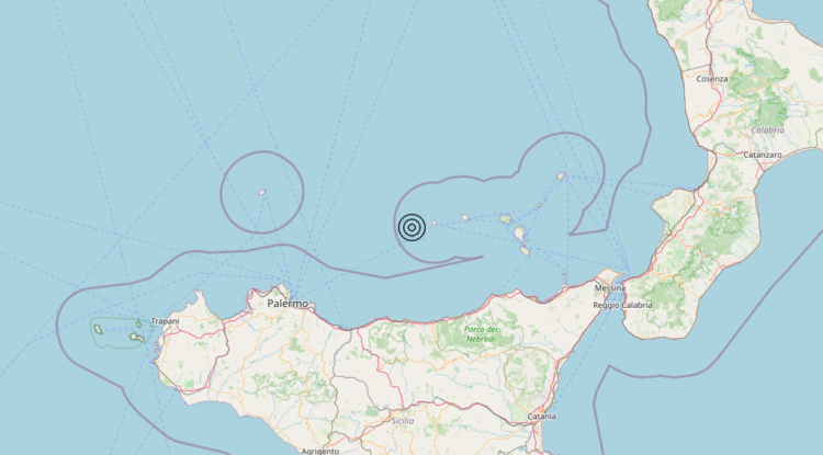 Terremoto Isole Eolie (Messina) – Magnitudo 4.3