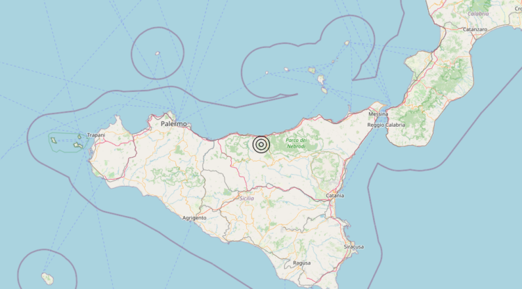 Terremoto 2 km S Castel di Lucio (ME) – Magnitudo 4.1