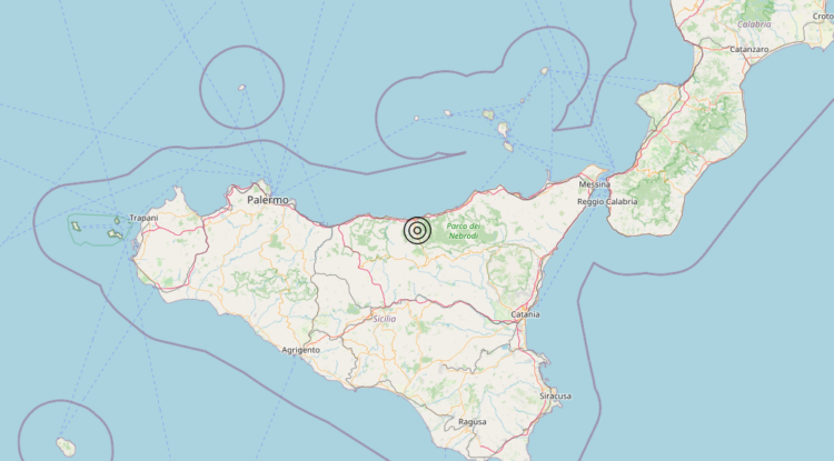 Terremoto 5 km S Mistretta (ME) – Magnitudo 3.0