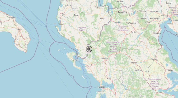 Terremoto Confine Grecia-Albania (GRECIA, ALBANIA) – Magnitudo 4.2