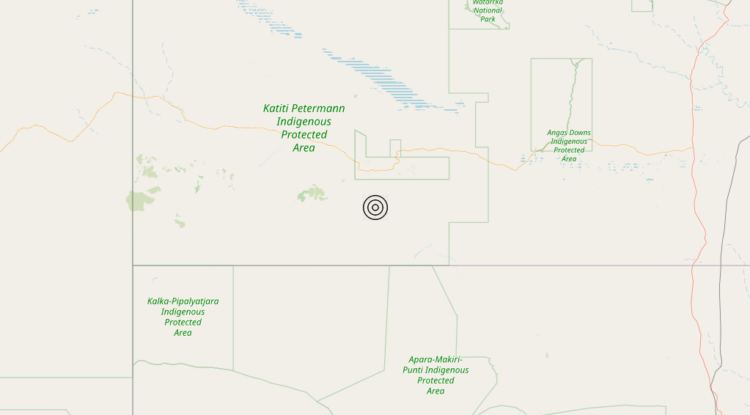 Terremoto Northern Territory, Australia [Land: Australia] – Magnitudo 5.5