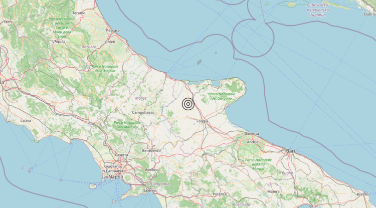 Terremoto 10 km N Lucera (FG) – Magnitudo 3.2