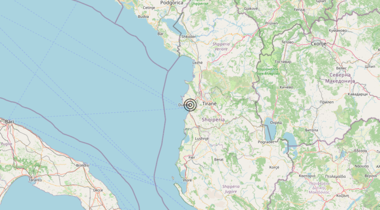 Terremoto Costa Albanese settentrionale (ALBANIA) – Magnitudo 3.0